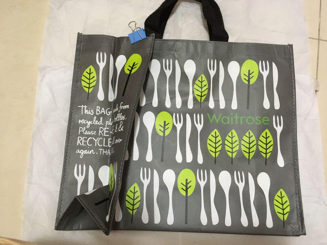 Waitrose recycled plastic bottomless shopping bag, 女裝, 手袋及銀包, Tote Bags