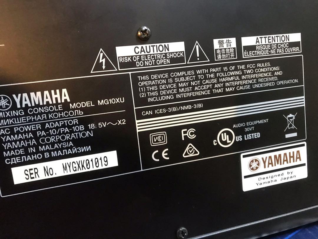 Yamaha MG10XU 10Channel Mixer and Effects, Hobbies & Toys, Music