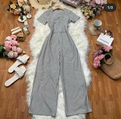 Zalora stripe overlap playsuit (Category: Jumpsuits) located in Camalig. Submitted by houseofdeclutter (Listing ID 1133748792, Image 1). Description: Brand new bought 899.00 Best fit Small used only during pictorial MOP: Gcash or BDO SF is shoulder by the buyer.
