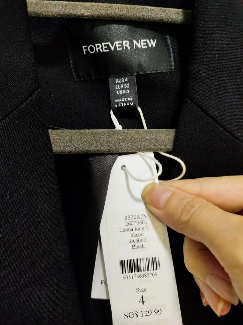 99 BNWT Forever New Black Coat Women s Fashion Coats Jackets