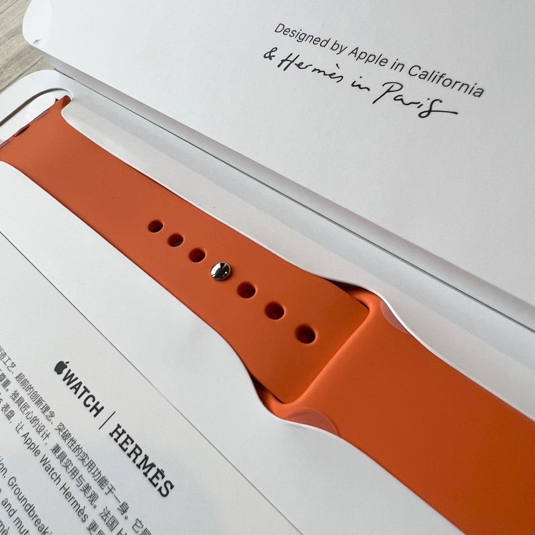 Apple Hermes Orange Sport Band 45mm Watch Mobile Phones Gadgets