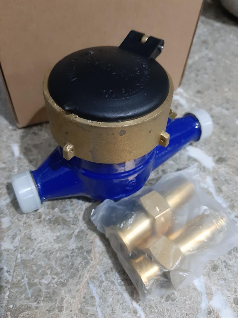 Aqua Jet Water Meter 1/2" solid brass 7 SETS available, Furniture & Home Living, Home