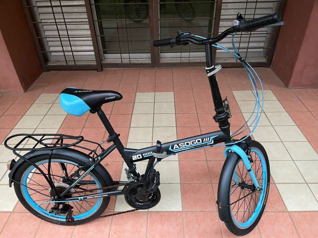 ASOGO FOLDING BIKE BLUE