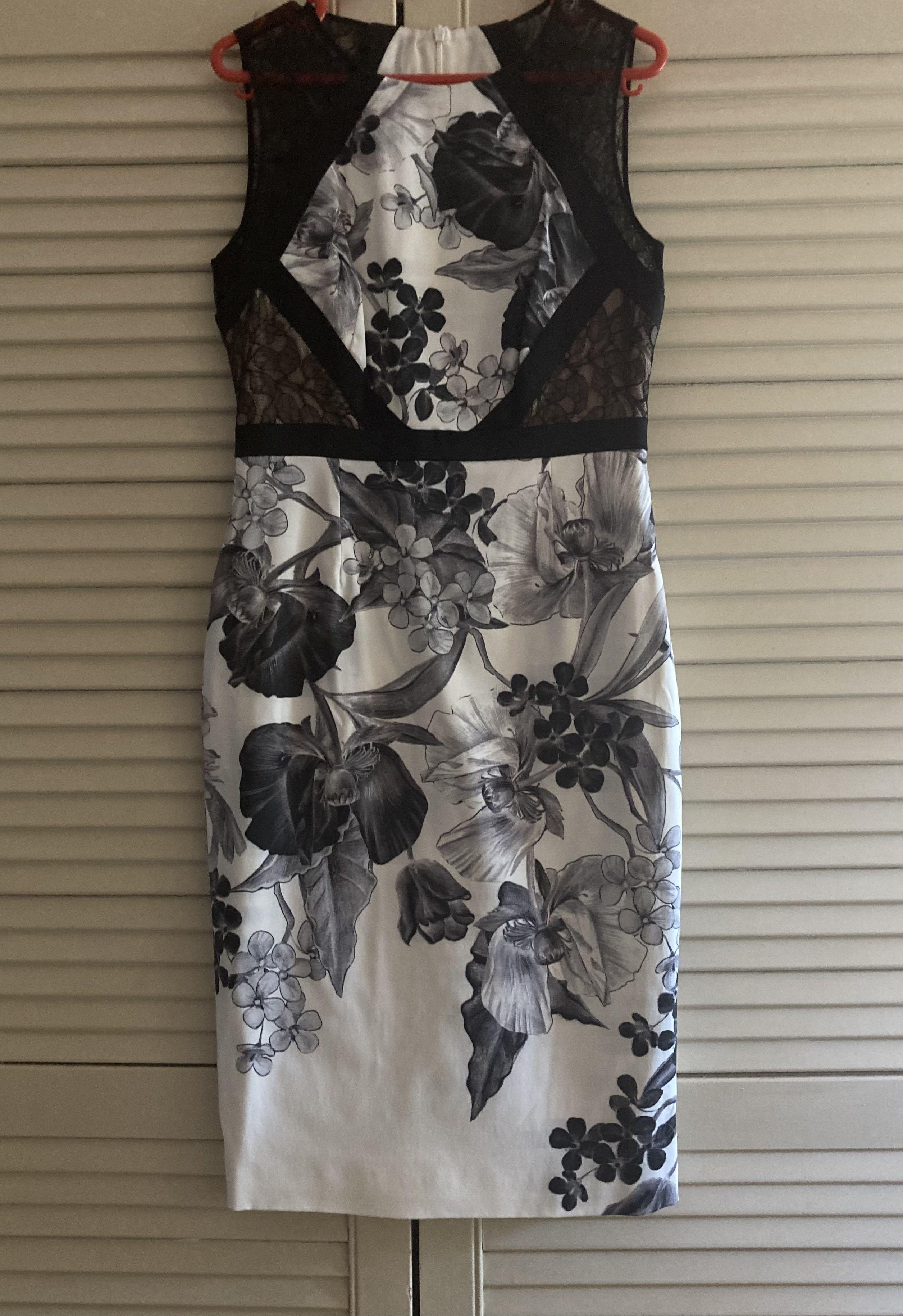 Karen millen floral lace pencil dress clearance