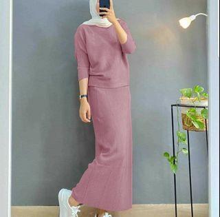 Silver Fox Store - Muslim Fashion - AS2112801 awkarin set knit