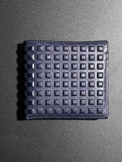 Balenciaga Black Leather Grid Square Wallet Balenciaga