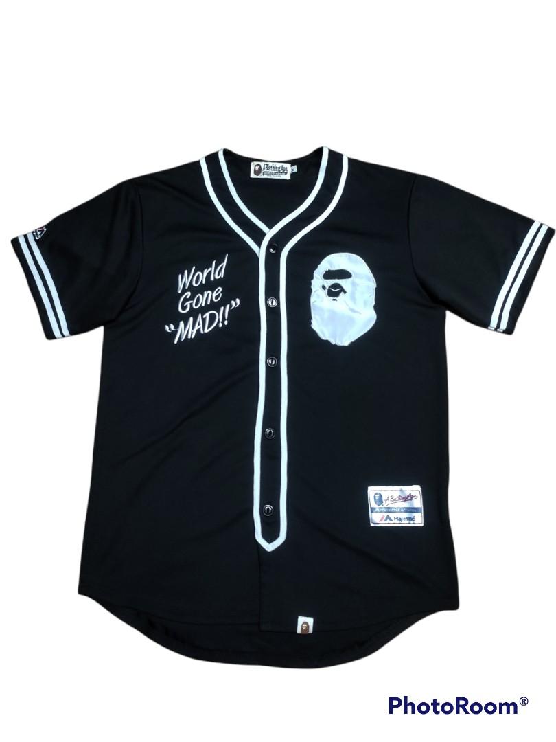 BAPE x MAJESTIC Baseball jersey, Men's Fashion, Tops  Sets, Tshirts  Polo  Shirts on Carousell