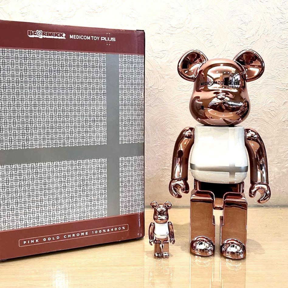 BE@RBRICK PINK GOLD CHROME Ver.100%&400%