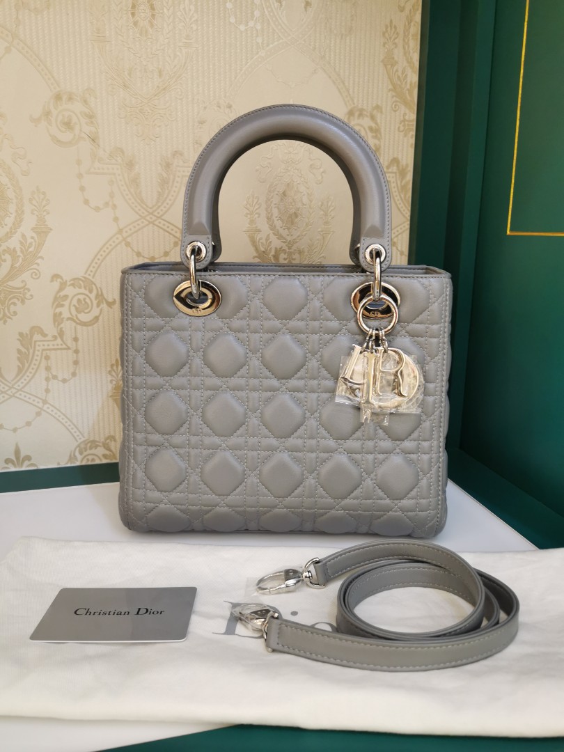 lady dior medium grey