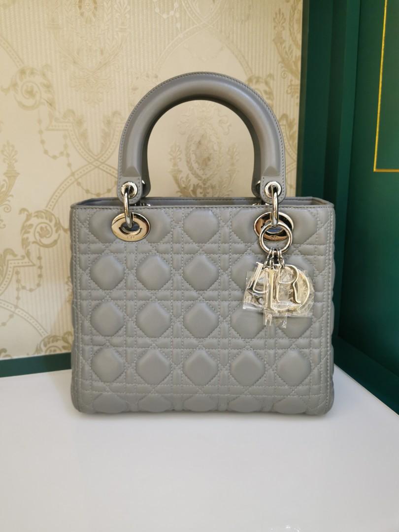 lady dior medium grey