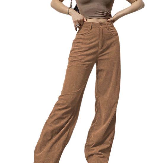 Brown corduroy flare pants, Women's Fashion, Bottoms, Other Bottoms on  Carousell