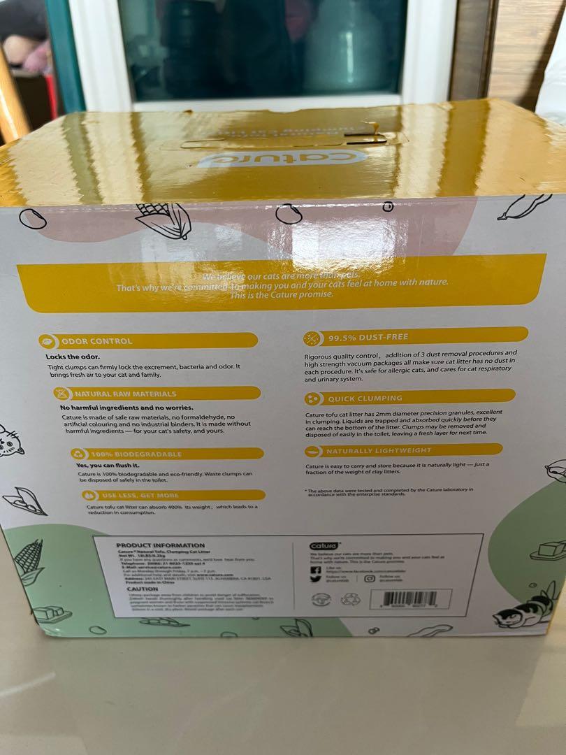 Cature Natural Tofu Clumping Cat Litter Milk Tofu Pellets 20L (8.2kg