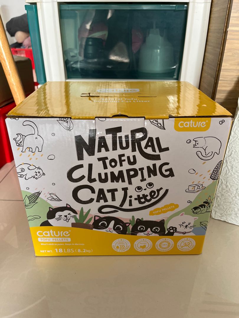 Cature Natural Tofu Clumping Cat Litter Milk Tofu Pellets 20L (8.2kg