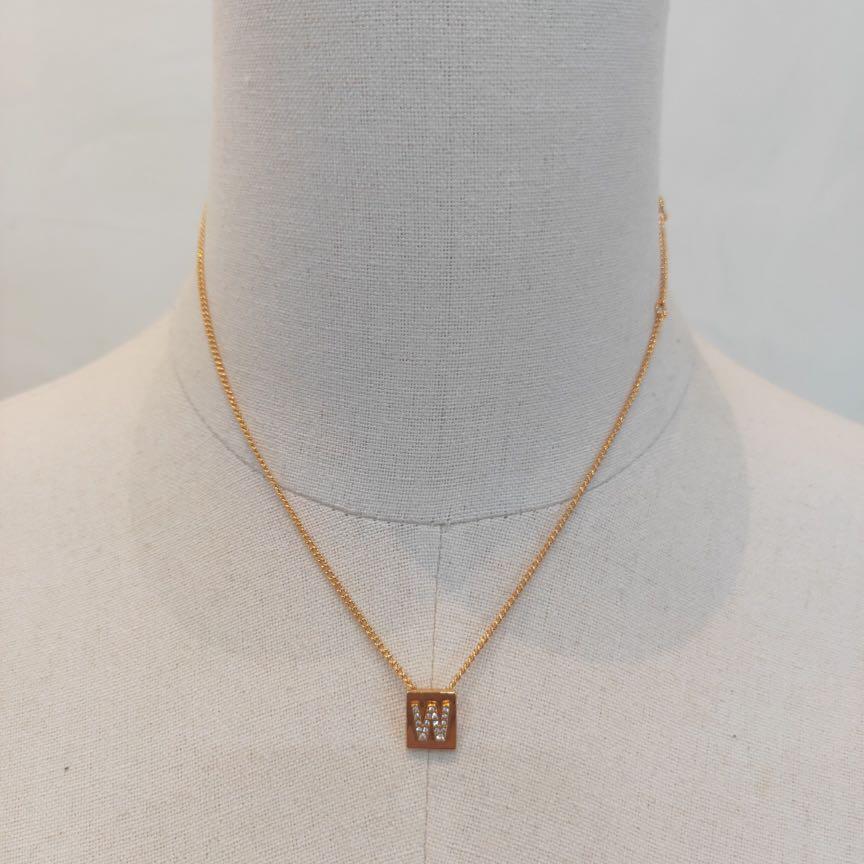 Gold Initial Letter S Pendant Necklace | INXSKY
