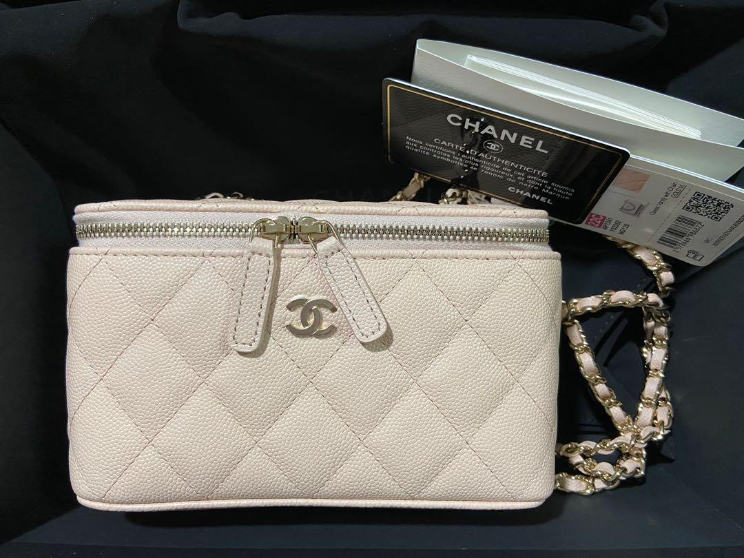 Chanel 22c Light Beige Caviar Vanity Bag, Women's Fashion, Bags & Wallets,  Cross-body Bags on Carousell