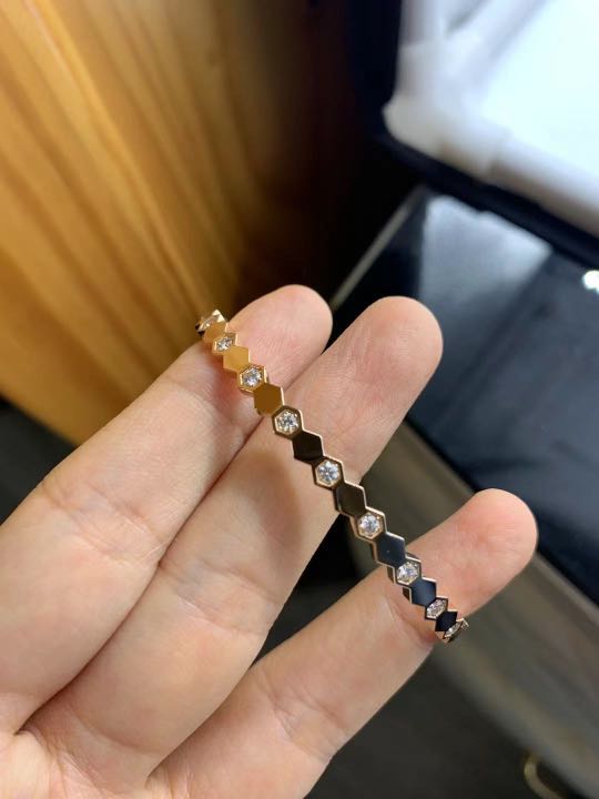Chaumet bee my love half pave diamond bracelet Women s Fashion Jewelry Organisers Bracelets on Carousell
