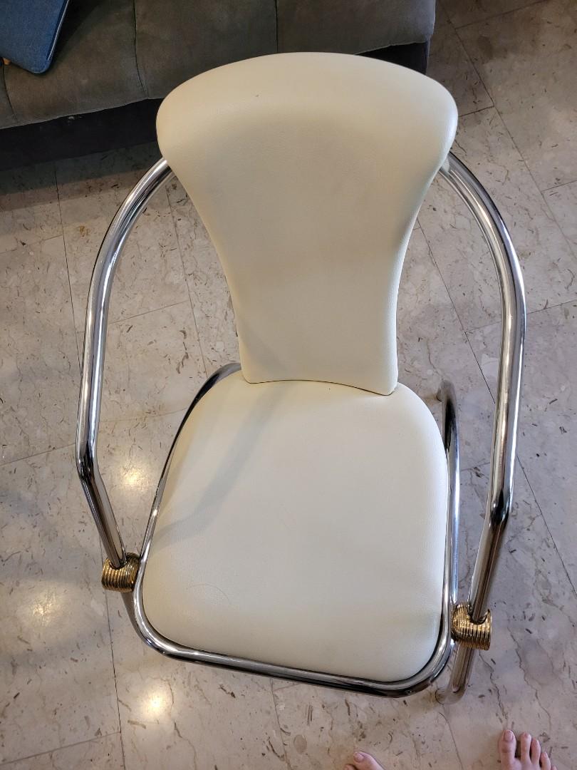 Circular glass dining table set with 6 Cushion Chairs, Furniture & Home