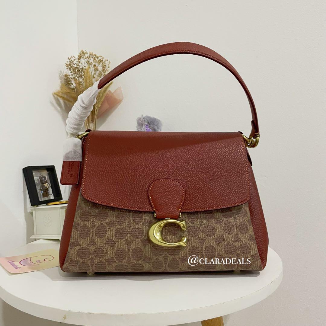 Coach leather discount may shoulder bag