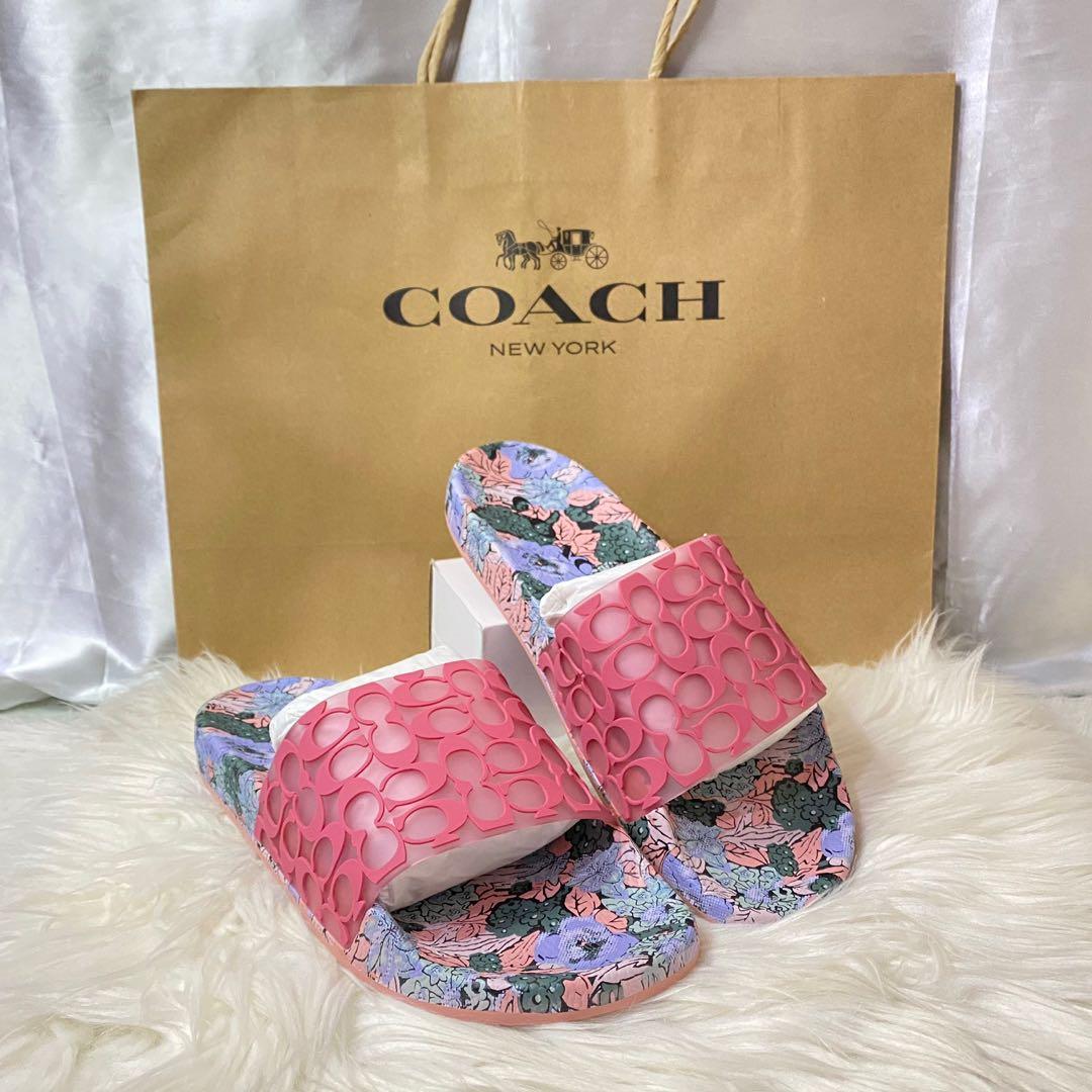 Coach Slide Floral Print S.8 Women s Fashion Footwear Slippers