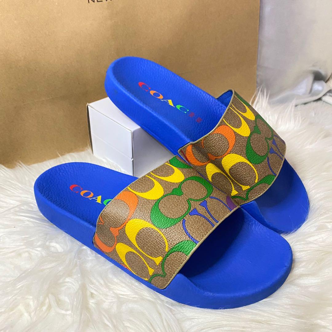 Rainbow coach slides sale