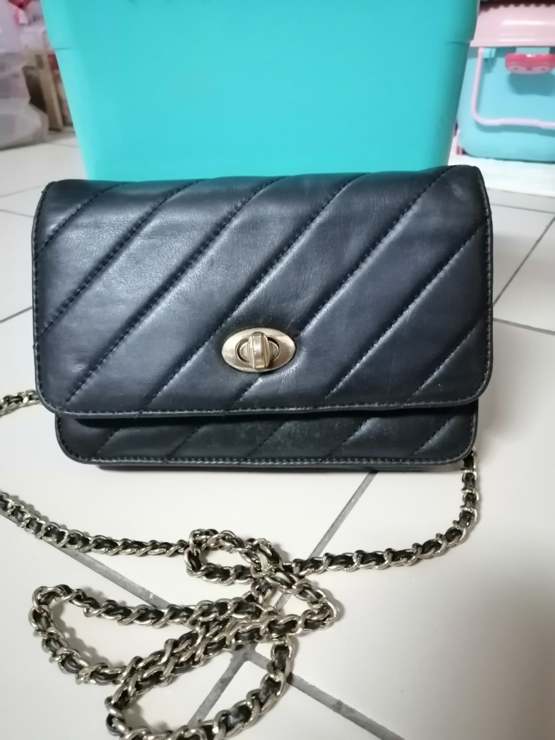 Dissona Leather Sling Bag, Luxury, Bags & Wallets on Carousell