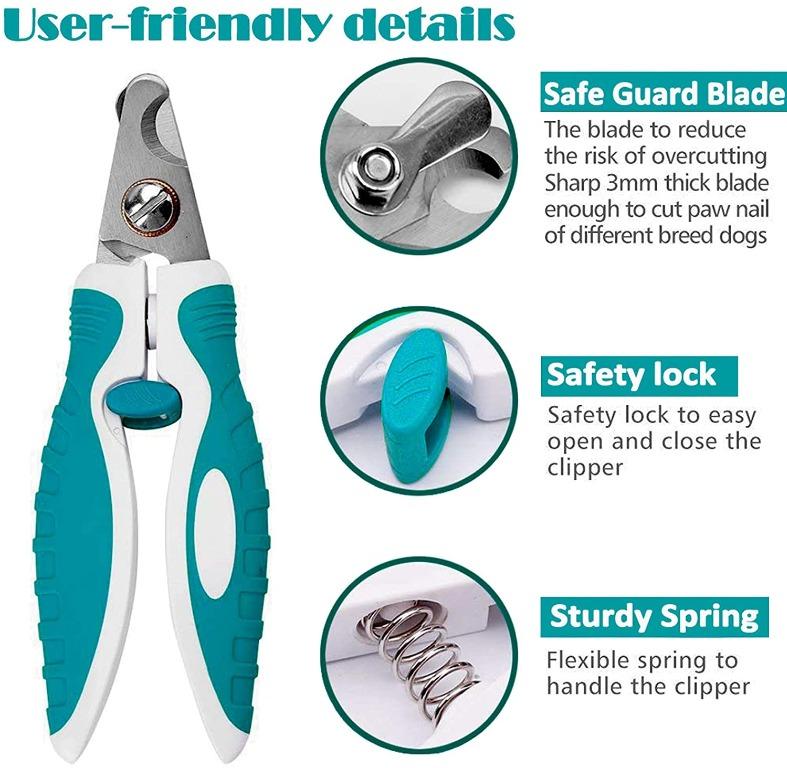 Dog Nail Clippers Trimmers Safety Guard for Small Medium Dogs Claw