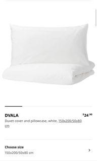 DVALA IKEA Quilt cover duvet cover and pillow case Single