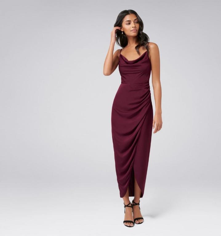 Forever New Holly Cowl Neck Midi Dress