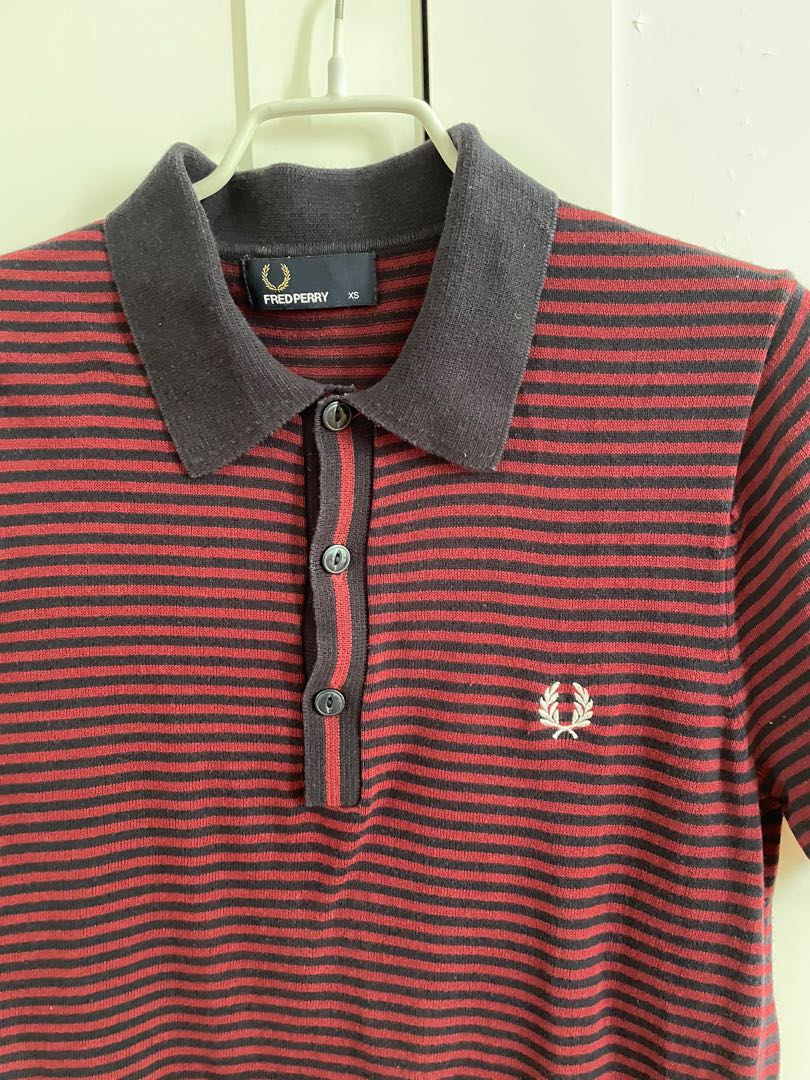 Fred Perry Knitted Polo Top XS Men s Fashion Tops Sets