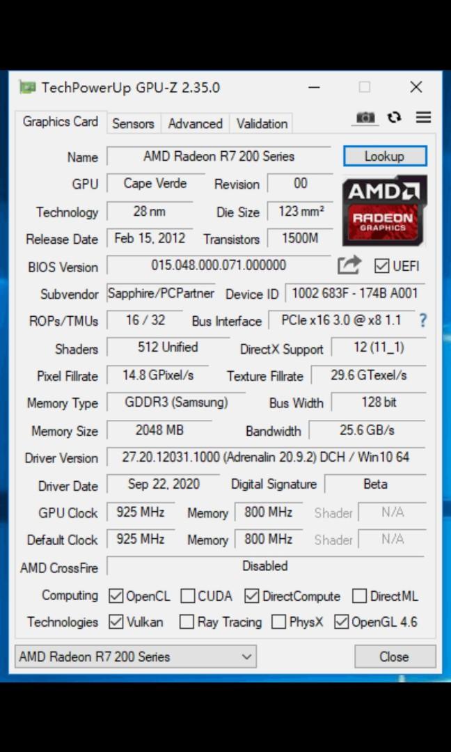 AMD R7 250 2gb