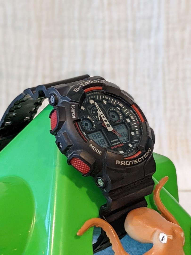 G shock ga 100 black red sales