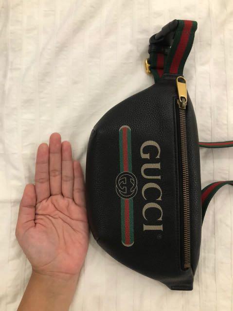 Gucci Print Belt Bag Vintage Logo Small Black