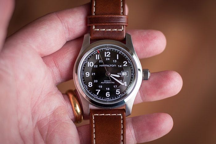 Hamilton khaki field automatic 38mm lug to lug best sale