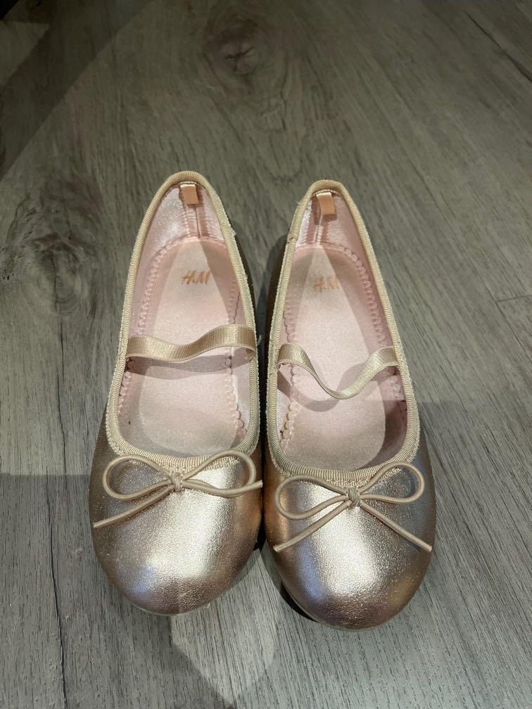 Gold ballet pumps best sale girls
