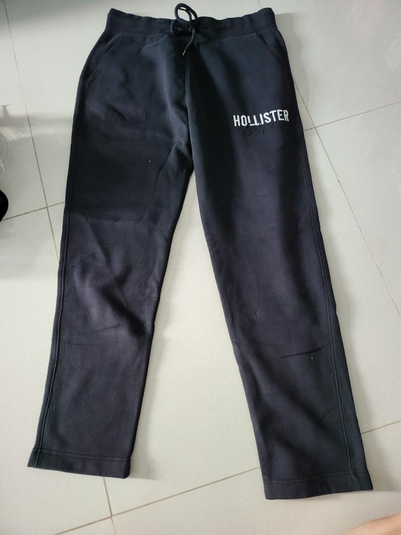 Hollister Straight Sweatpants in Black for Men
