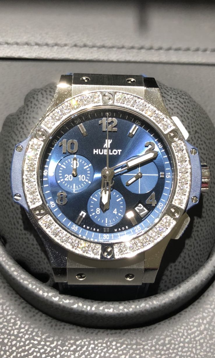 Big Bang Steel Blue Diamonds 41 mm