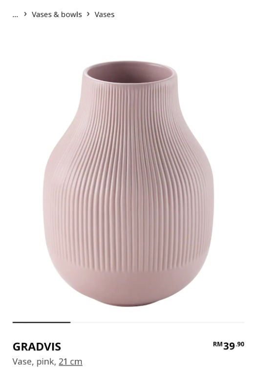 Ikea GRADVIS vase, Furniture & Home Living, Home Decor, Vases