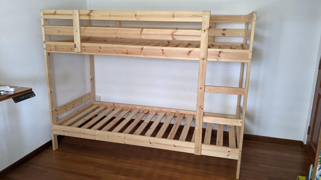 IKEA MYDAL bunk bed frame, pine, 90x200cm, Furniture & Home Living