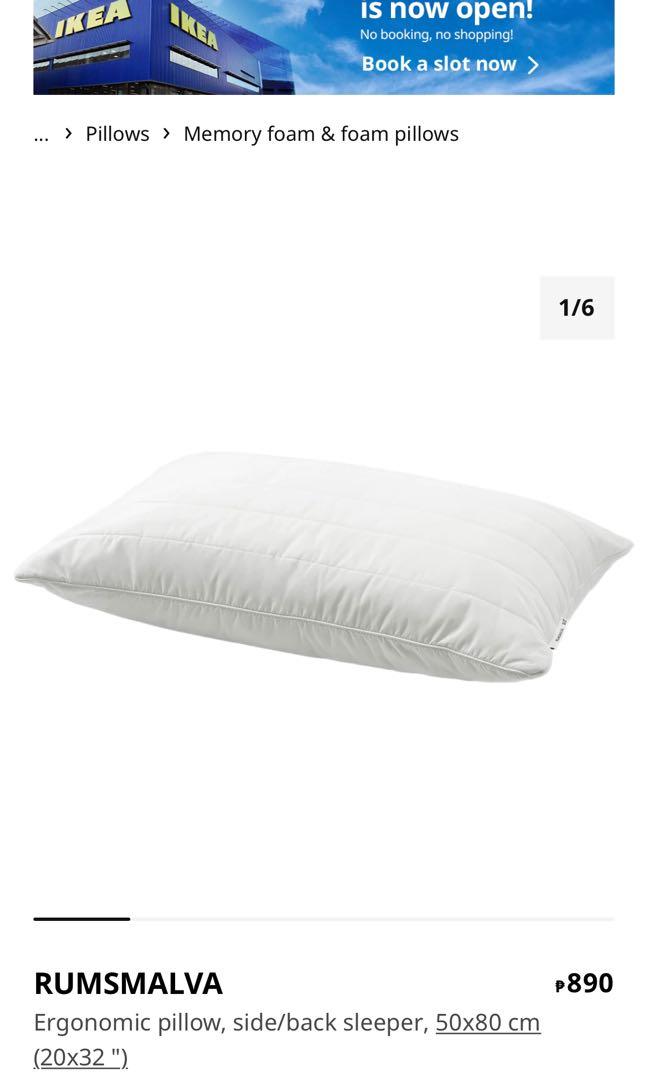 RUMSMALVA Ergonomic pillow, side/back sleeper, Queen - IKEA