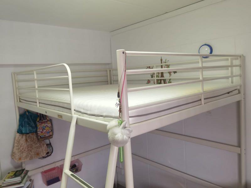 tromso loft bed mattress size
