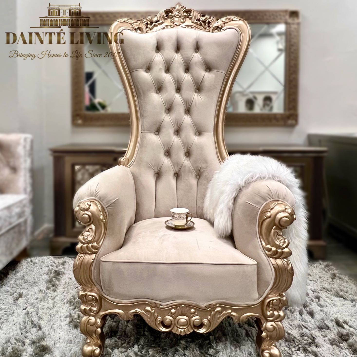 Baroque throne hot sale chair