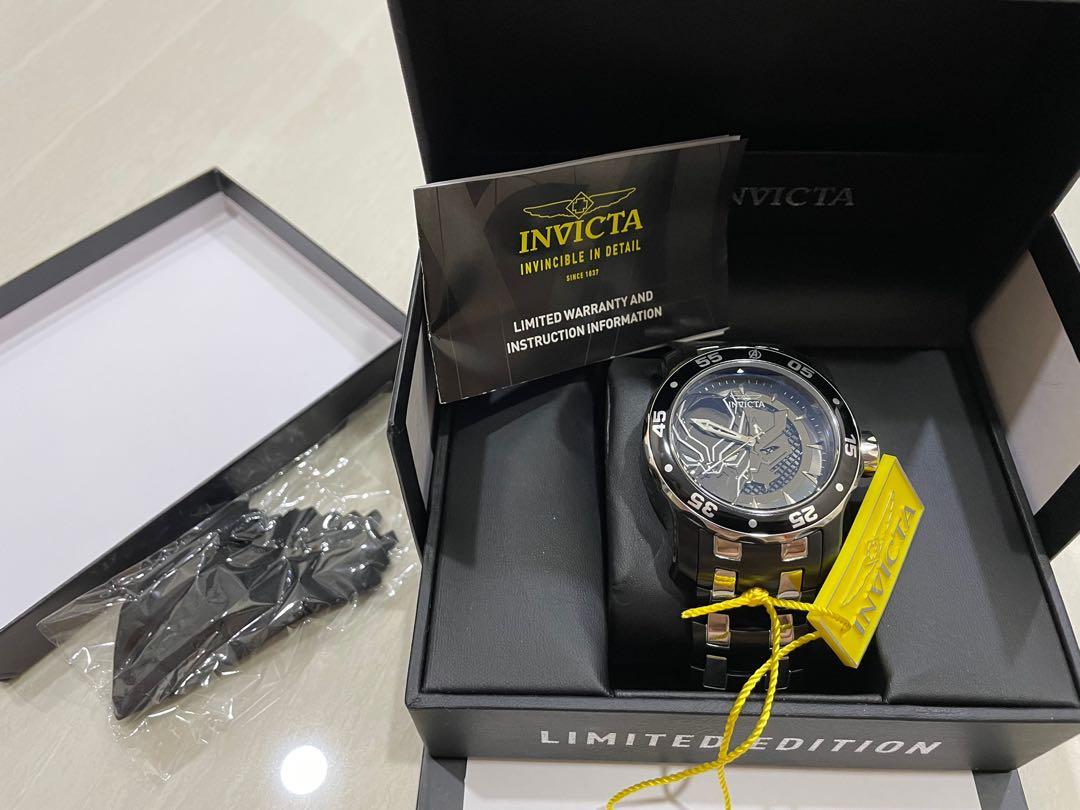 Invicta marvel limited edition black panther men's watch outlet