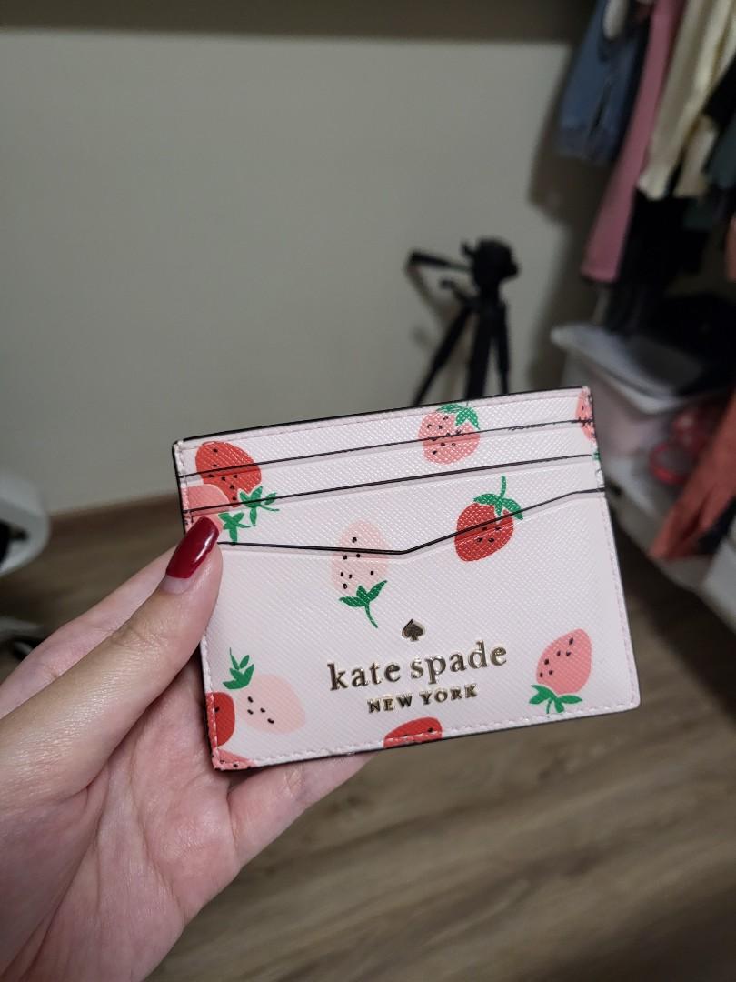 Kate Spade Strawberry Card Holder, Women's Fashion, Bags & Wallets, Wallets  & Card Holders on Carousell