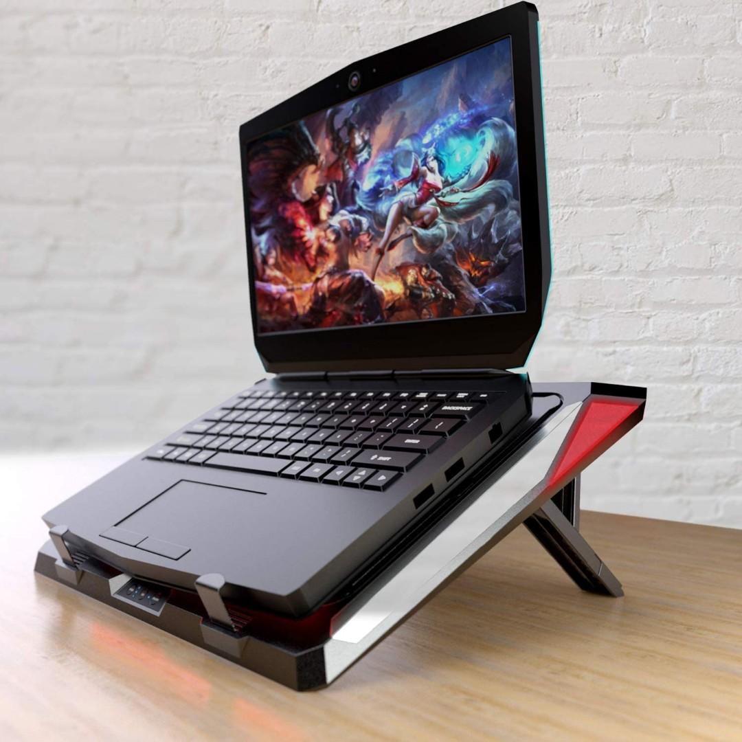 Klim Mistral Laptop Cooling Pad Powerful TurboFan (4500 RPM) Laptop Cooler Rubber Ring Seal