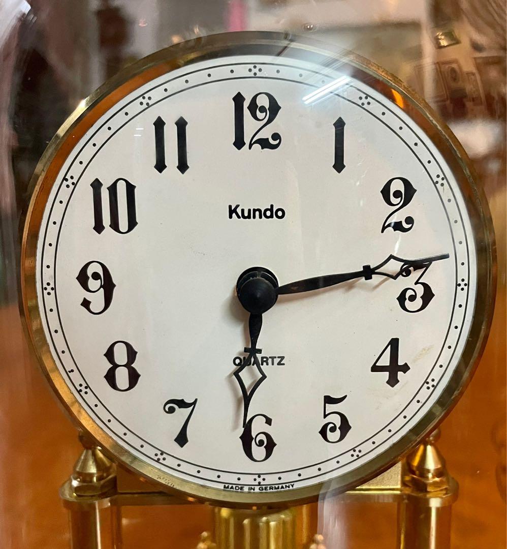 Kundo Quartz Clock Germany 15x15x24cms, Antiques, Vintage Collectibles