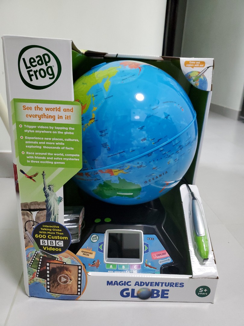 全新 半價出讓 Leap Frog Magic Adventure Globe 5+ years, 興趣及遊戲, 玩具 & 遊戲類