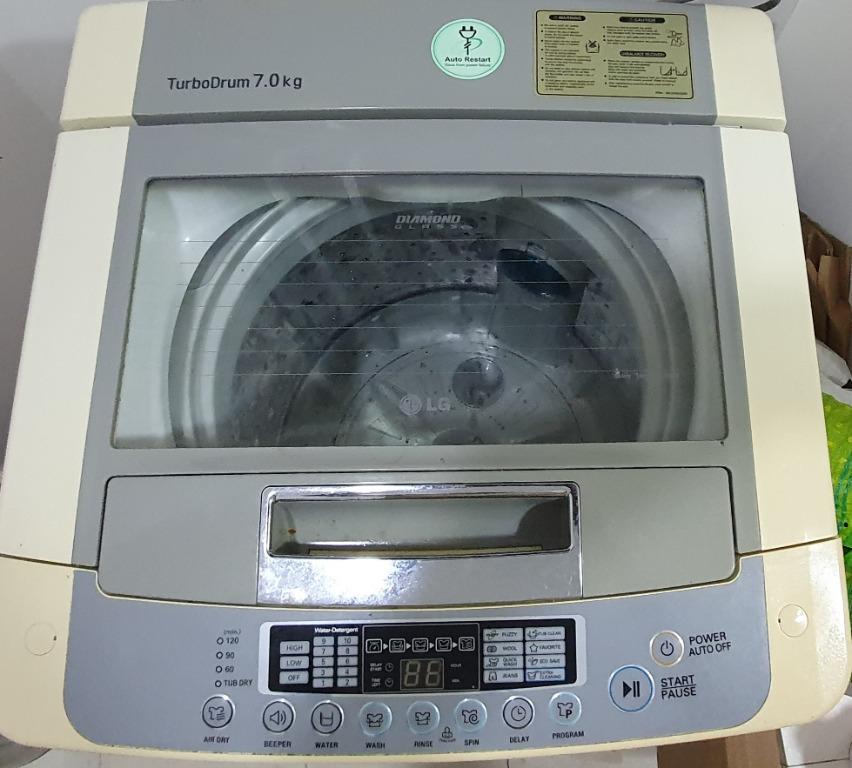 LG Washing machine turbo drum 7 kg, TV & Home Appliances, Washing
