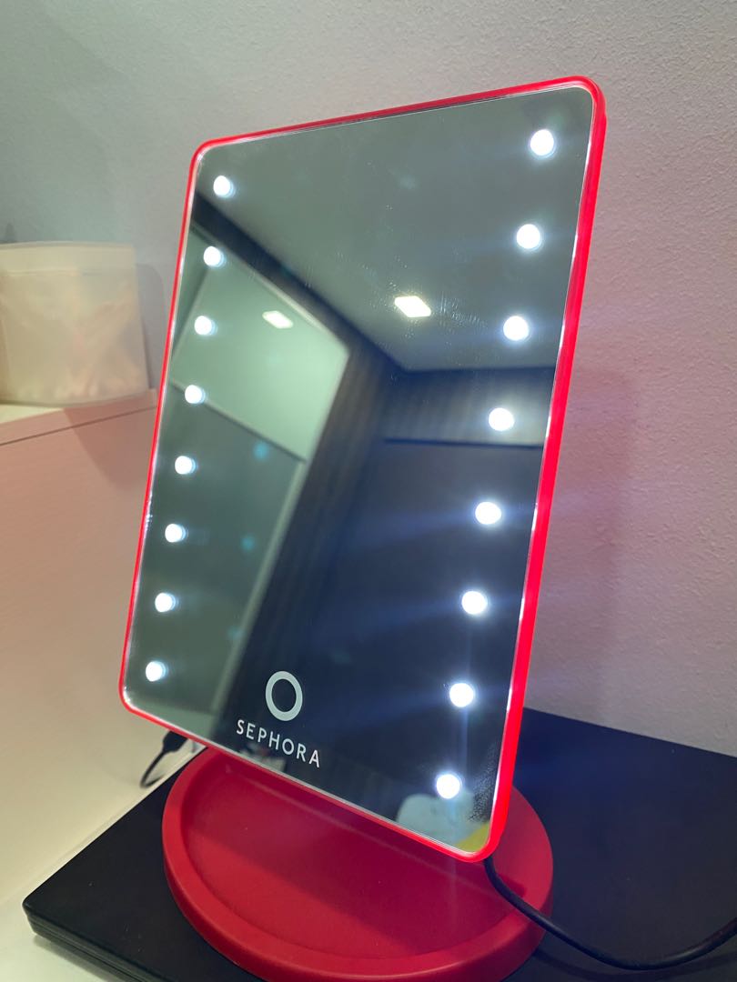 Limited edition Sephora Beauty Mirror with LED, Furniture & Home Living