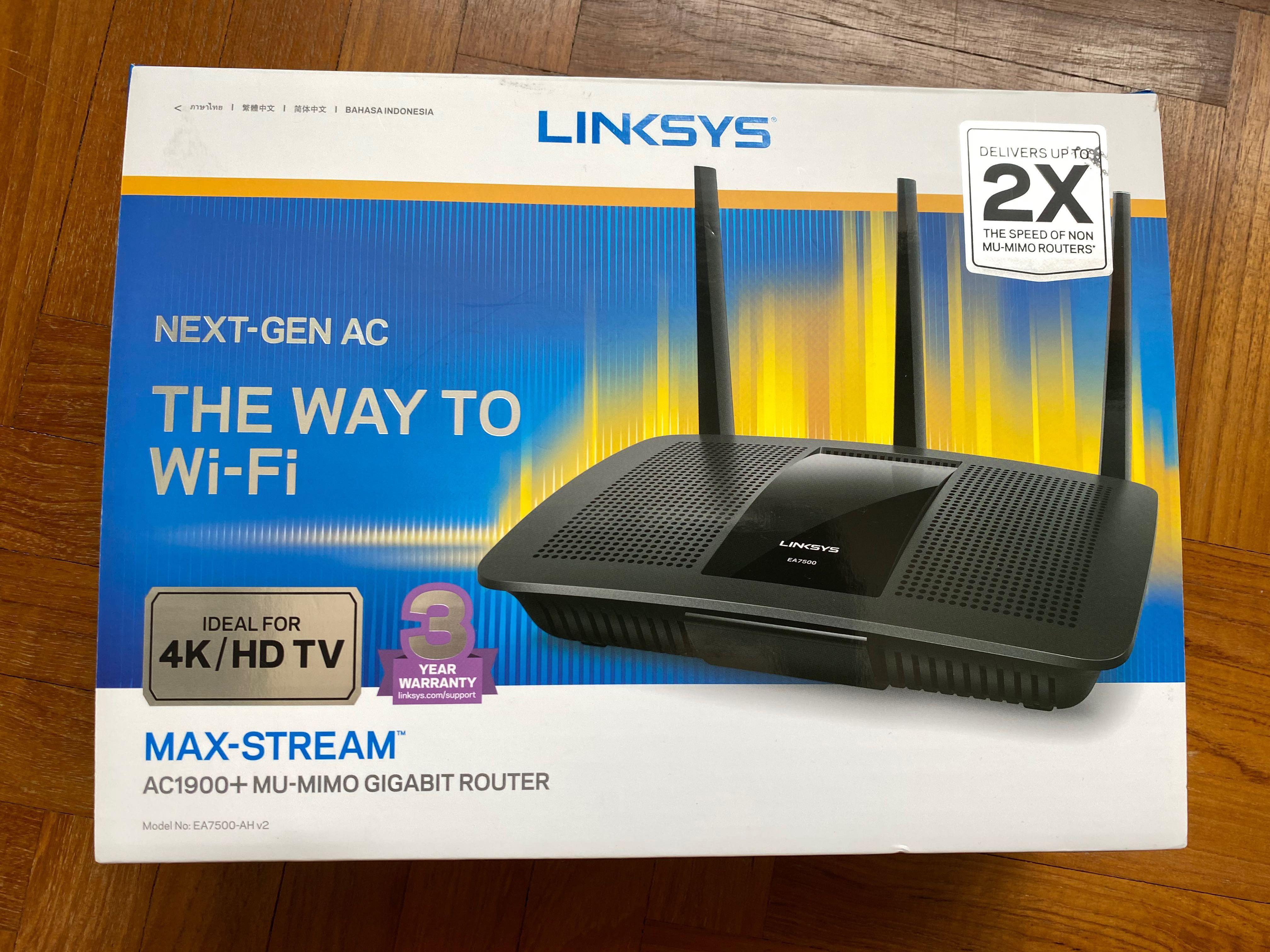 LINKSYS Next Gen Gigabit Router AC1900, TV & Home Appliances, TV