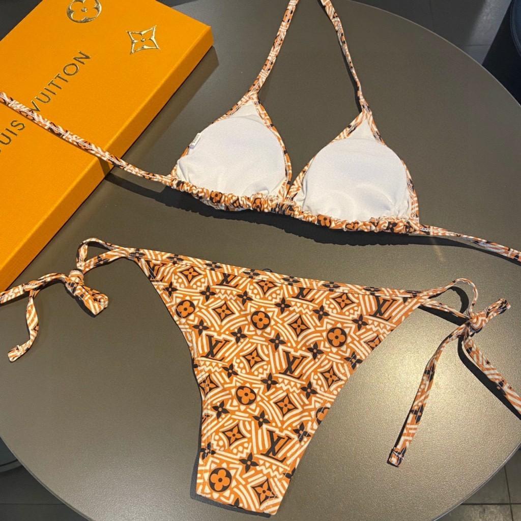LV Orange Bohemian Bikini Swimsuit Set DUPE, Women's Fashion, Swimwear,  Bikinis & Swimsuits on Carousell